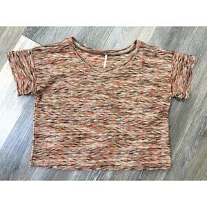 Free People Knit Top Boho Textured Multicolor Indie Cottagecore Medium